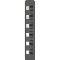 Petits casiers &eacute;conomiques assembl&eacute;s et perfor&eacute;s Clean Line, 6 niveaux, 18" x 72" x 12", Acier Cintas