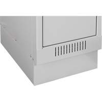 Clean Line Economy Lockers Recessed Base, 4 Banks, 4" H x 48" W x 18" D, Grey, Steel Cintas