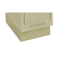 Clean Line Economy Lockers Recessed Base, 4 Banks, 4" H x 48" W x 18" D, Beige, Steel Cintas