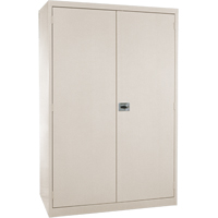 Deep Hi-Boy Storage Cabinet, Steel, 4 Shelves, 72" H x 36" W x 24" D, Beige Cintas