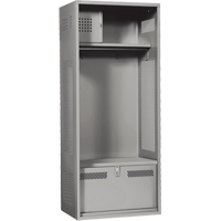 Gear Locker, Steel, 24" W x 24" D x 72" H, Grey Cintas