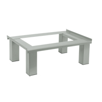 Free Standing Base, 4 Banks, 6" H x 48" W x 18" D, Grey, Steel Cintas