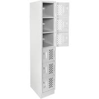Petit casier perfor&eacute; Clean-Line, 6 niveaux, 15" x 72" x 12", Acier Cintas