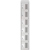 Petit casier perfor&eacute; Clean-Line, 6 niveaux, 12" x 72" x 12", Acier Cintas
