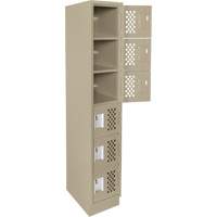Petit casier perfor&eacute; Clean-Line, 6 niveaux, 15" x 72" x 12", Acier Cintas