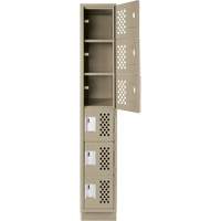 Petit casier perfor&eacute; Clean-Line, 6 niveaux, 15" x 72" x 12", Acier Cintas