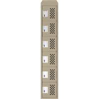 Petit casier perfor&eacute; Clean-Line, 6 niveaux, 15" x 72" x 12", Acier Cintas