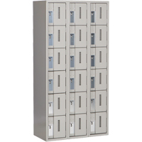 Concorde Heavy-Duty Lockers, 6 -tier, Bank of 3, 36" x 18" x 72", Steel, Grey, Welded (Assembled) Cintas