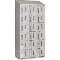 Concorde Heavy-Duty Lockers, 6 -tier, Bank of 3, 36" x 18" x 78", Steel, Grey, Welded (Assembled) Cintas