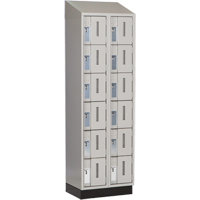 Casiers robustes Concorde, 6 niveaux, Bloc de 2, 24" x 18" x 82", Acier, Gris, Soud&eacute; (assembl&eacute;) Cintas