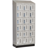 Casiers robustes Concorde, 6 niveaux, Bloc de 3, 36" x 18" x 82", Acier, Gris, Soud&eacute; (assembl&eacute;) Cintas