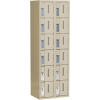 Casiers robustes Concorde, 6 niveaux, Bloc de 2, 24" x 18" x 72", Acier, Beige, Soud&eacute; (assembl&eacute;) Cintas