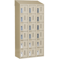 Concorde Heavy-Duty Lockers, 6 -tier, Bank of 3, 36" x 18" x 78", Steel, Beige, Welded (Assembled) Cintas