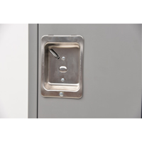 Assembled Lockers, 2 -tier, 12" x 18" x 72", Steel, Grey, Rivet (Assembled) Cintas