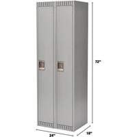 Casiers, Bloc de 2, 24" x 18" x 72", Acier, Gris, D&eacute;mont&eacute; Cintas