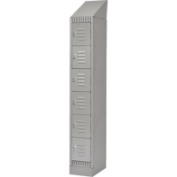 Lockers, 6 -tier, 12" x 18" x 86", Steel, Grey, Knocked Down Cintas