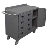 Mobile Workbench Cabinet, Steel Surface Cintas