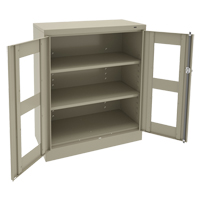 Armoire &agrave; hauteur de comptoir C-Thru, Acier, 2 Tablettes, 42" h x 36" la x 18" p Cintas