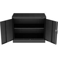 Standard Desk-High Cabinet, Steel, 30" H x 36" W x 18" D, Black Cintas