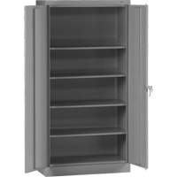 Standard Storage Cabinet, Steel, 4 Shelves, 72" H x 36" W x 18" D, Grey Cintas