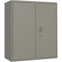 Armoire de rangement Lo-Boy, Acier, 2 Tablettes, 40" h x 36" la x 18" P, Gris Cintas