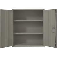 Armoire de rangement Lo-Boy, Acier, 2 Tablettes, 40" h x 36" la x 18" P, Gris Cintas