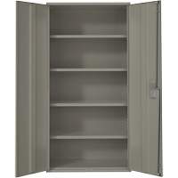 Armoire de rangement Hi-Boy, Acier, 4 Tablettes, 72" h x 36" la x 18" P, Gris Cintas
