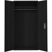 Wardrobe Storage Cabinet, Steel, 36" W x 18" D x 72" H, Black Cintas