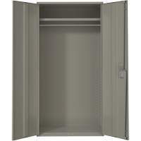 Wardrobe Storage Cabinet, Steel, 36" W x 18" D x 72" H, Grey Cintas