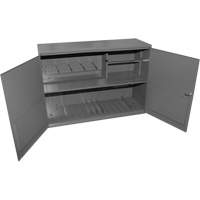 Abrasive Accessory Cabinet, Steel, 2 Drawers, 33-3/4" x 11-7/8" x 23-7/8", Grey Cintas