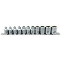 Flat-Cut E-"Star" Socket Set, 11 Pieces, 3/8" Drive Size Cintas