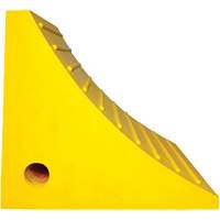 Wheel Chock, Polyurethane, Yellow, 15-1/4" W x 12-1/8" D x 10-3/4" H Cintas