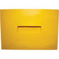 Wheel Chock, Polyurethane, Yellow, 15-1/4" W x 12-1/8" D x 10-3/4" H Cintas