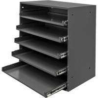 Armoire de rangement &agrave; cloisons, Acier, 5 compartiments, 20-1/2" la x 12-1/2" p, 21" h, Gris Cintas