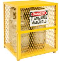 Gas Cylinder Storage Cabinet, 4 Cylinder Capacity, 30" W x 30" D x 35" H, Yellow Cintas