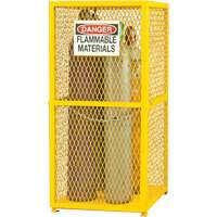 Gas Cylinder Storage Cabinet, 9 Cylinder Capacity, 30" W x 30" D x 71-3/4" H, Yellow Cintas