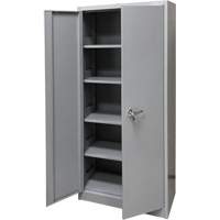 Armoire de rangement, Acier, 4 Tablettes, 66" h x 30" la x 15" P, Gris Cintas
