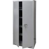 Armoire de rangement, Acier, 4 Tablettes, 66" h x 30" la x 15" P, Gris Cintas