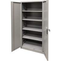 Storage Cabinet, Steel, 4 Shelves, 78" H x 36" W x 24" D, Grey Cintas
