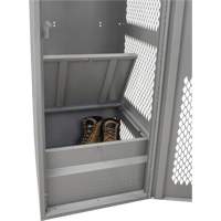 Casier pour &eacute;quipement avec porte, Acier, 24" la x 18" p x 72" h, Gris Cintas