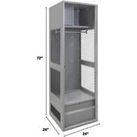 Casier pour &eacute;quipement, Acier, 24" la x 24" p x 72" h, Gris Cintas