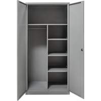 Combination Storage Cabinet, 36" W x 18" D x 72" H, Grey Cintas