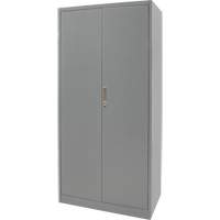 Armoires de rangement Hi-Boy, Acier, 4 Tablettes, 72" h x 36" la x 18" P, Gris Cintas