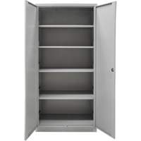 Armoires de rangement Hi-Boy, Acier, 4 Tablettes, 72" h x 36" la x 18" P, Gris Cintas