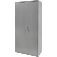 Wardrobe Storage Cabinet, Steel, 36" W x 18" D x 72" H, Grey Cintas