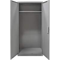 Wardrobe Storage Cabinet, Steel, 36" W x 18" D x 72" H, Grey Cintas