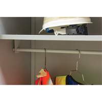 Wardrobe Storage Cabinet, Steel, 36" W x 18" D x 72" H, Grey Cintas