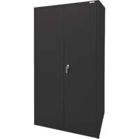 Storage Cabinet, Steel, 4 Shelves, 78" H x 36" W x 24" D, Black Cintas