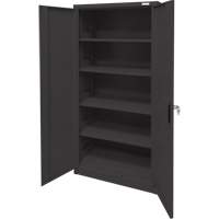Storage Cabinet, Steel, 4 Shelves, 78" H x 36" W x 24" D, Black Cintas