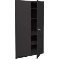 Storage Cabinet, Steel, 4 Shelves, 78" H x 36" W x 24" D, Black Cintas